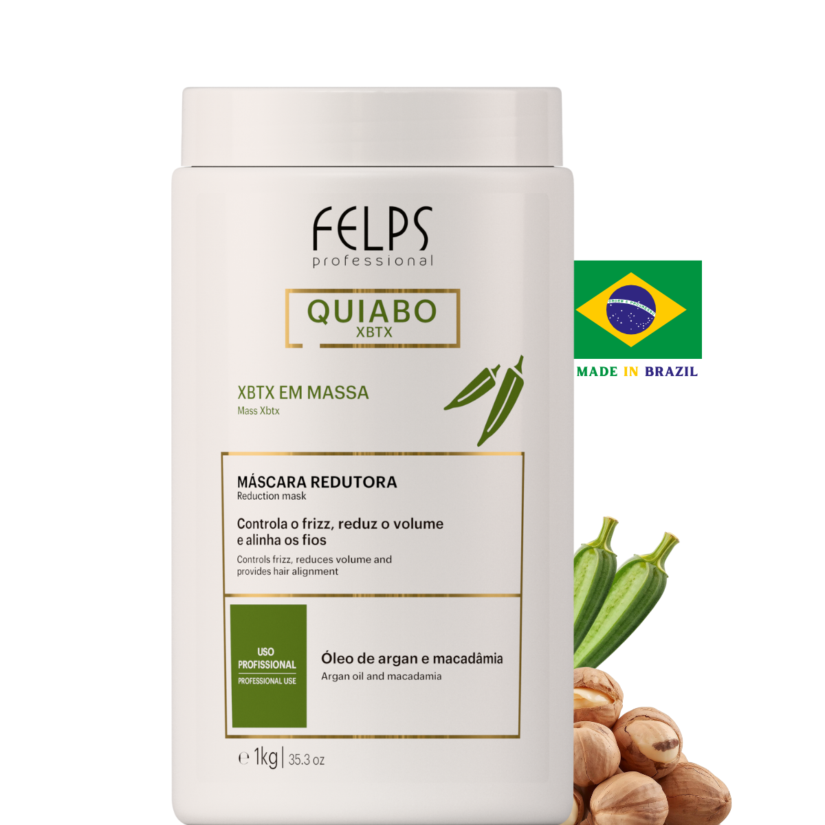 Quiabo XBTX Reduction Mask 35.3OZ / 1KG – Felps Professional - USA