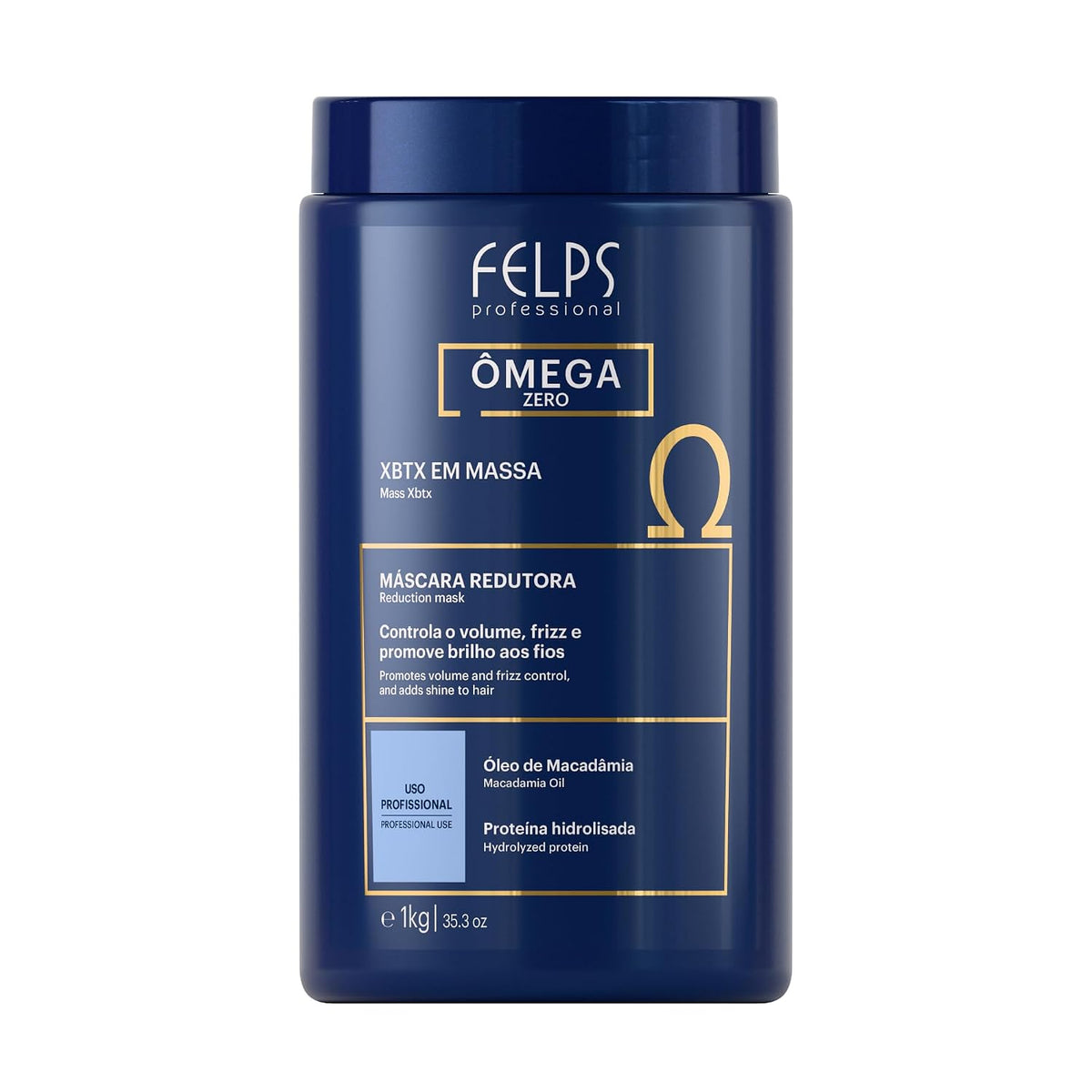 Felps XBTX Omega Zero Hair Volume Reducer Macadamia Oil Formaldehyde-Free 1kg / 35.3fl.oz