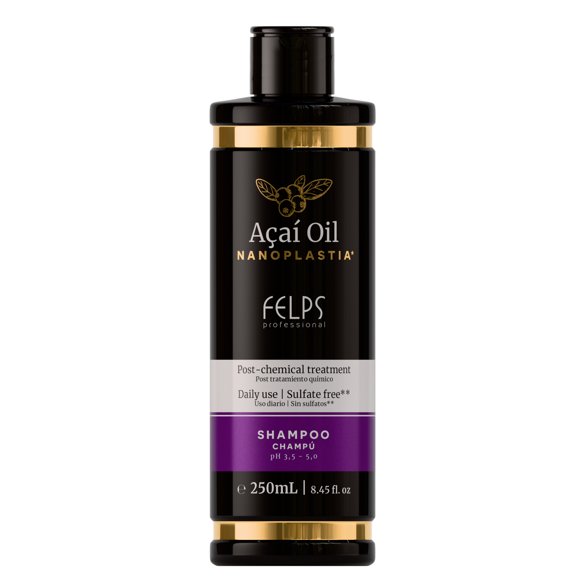 Omega Zero Acai Oil Shampoo 250ml / 8.45 fl.oz – Felps