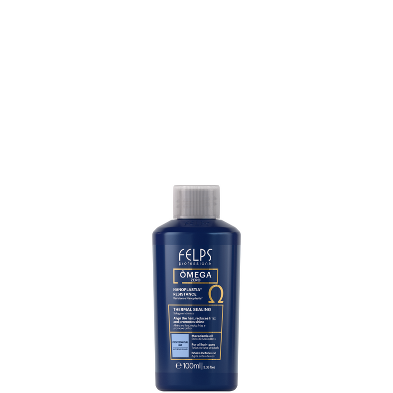 Omega Zero Resistance Nanoplastia Treatment, Zero Formaldehyde Hair Straightening, with Macadamia Oil, 3.38 fl.oz Mini