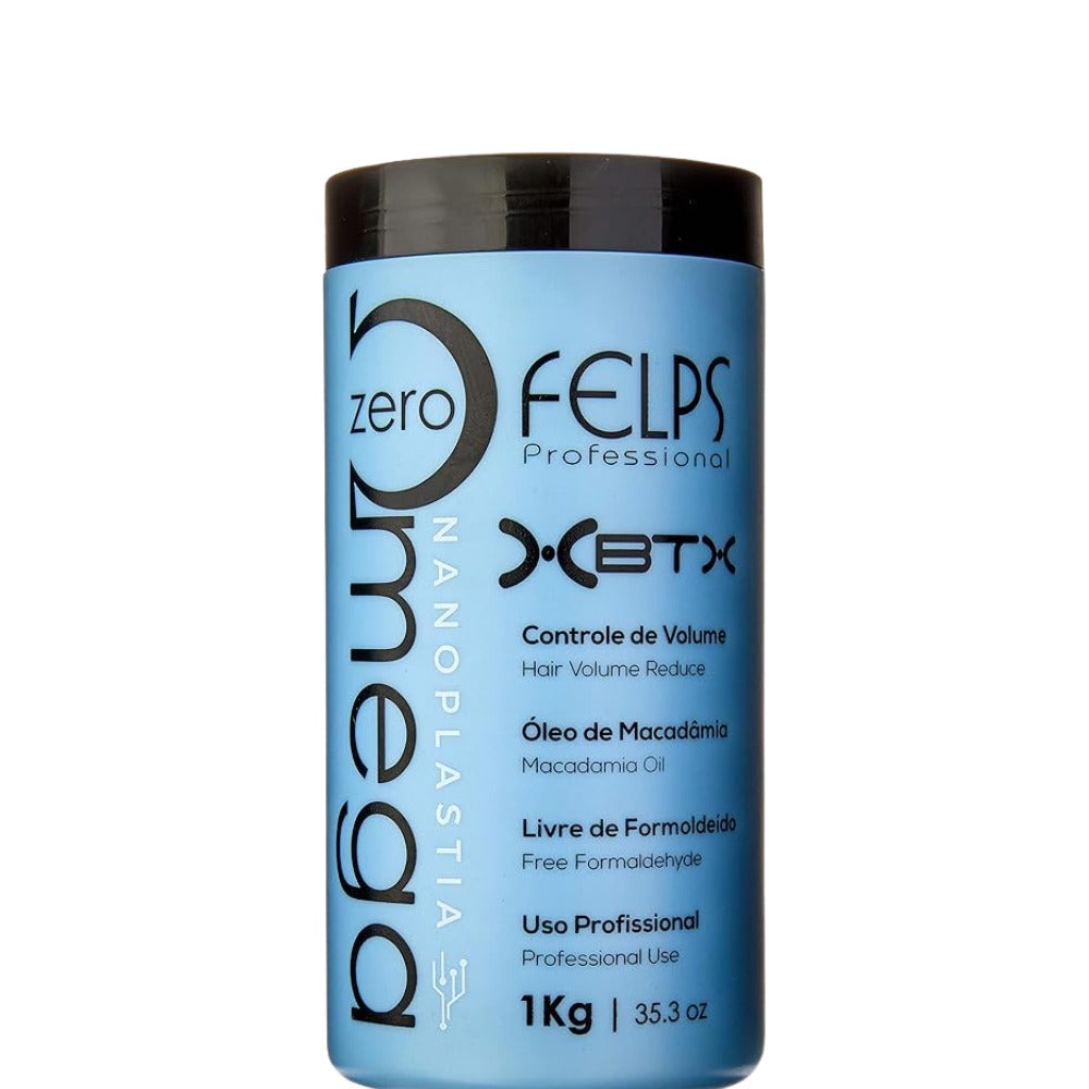 Felps XBTX Omega Zero Hair Volume Reducer, Macadamia Oil, Formaldehyde-Free 1kg / 35.3fl.oz